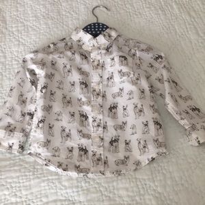 Dog top 🐶 - terriers included! - toddler button down shirt